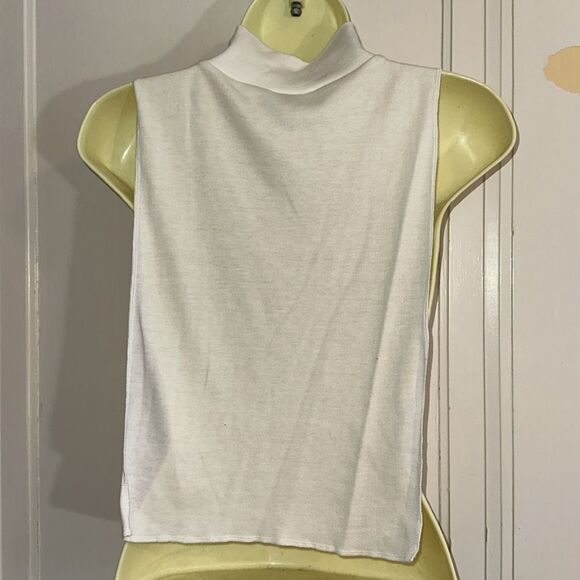 Vintage Transform KM white polyester/cotton mock turtleneck dickie - Picture 3 of 5